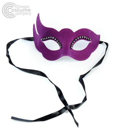 Mariah Eye Mask Purple Clear Rhinestone