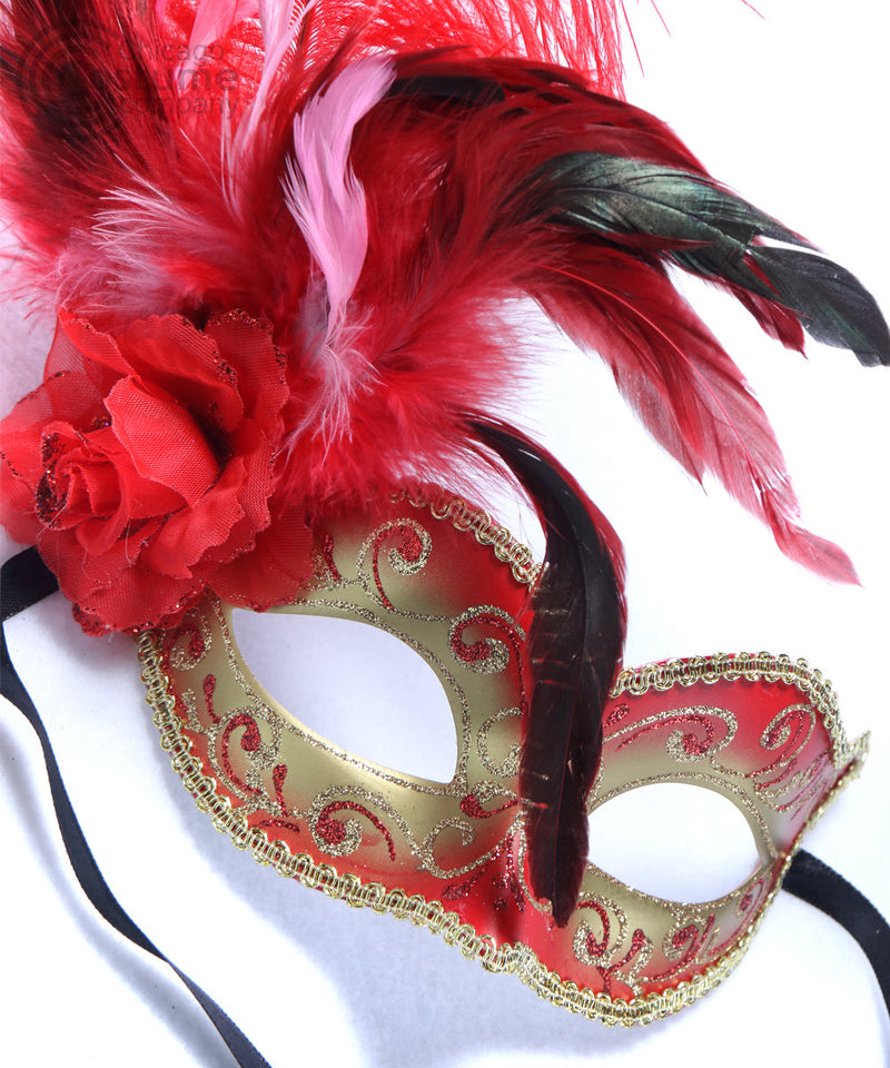 Marilyn Red Gold Masquerade Eye Mask