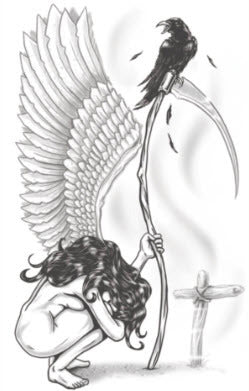 Gothic – Angel of Death – Temporary Tattoo