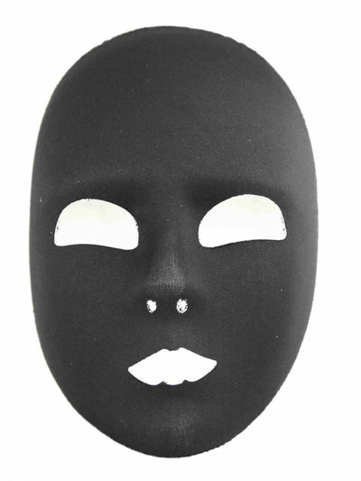 Black Full Face Masquerade Mask