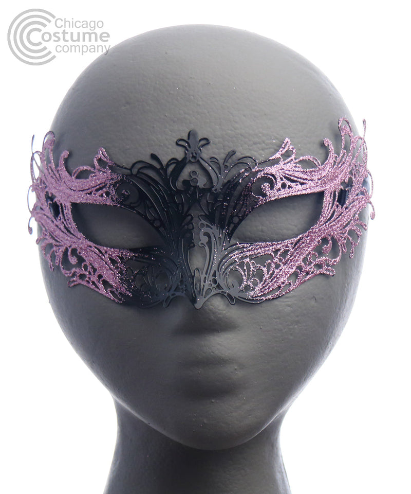 Heart Breaker Metal Eye Mask-Pink Black