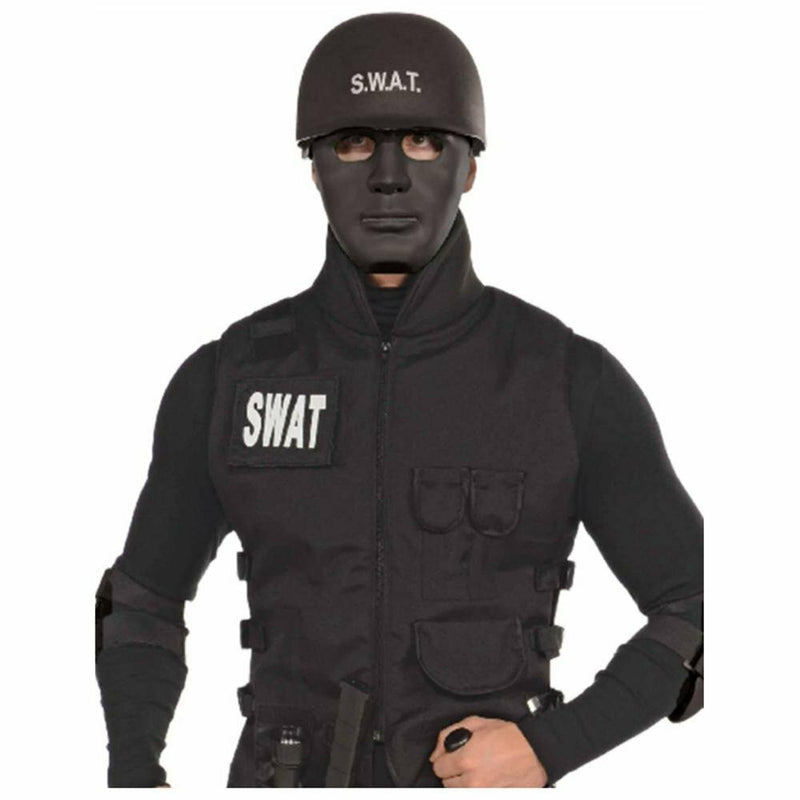 black plastic swat mask