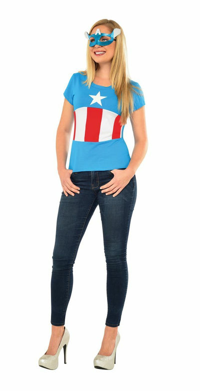 american dream captain america costume shirt with mask