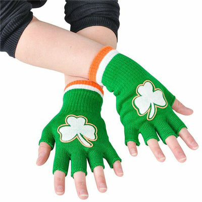 Fingerless Shamrock Gloves