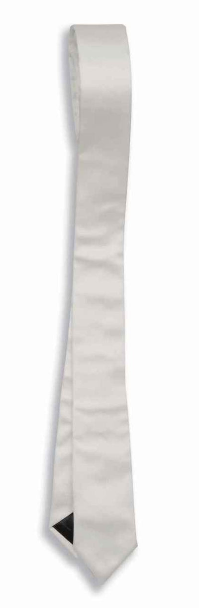 50's Skinny Tie-White