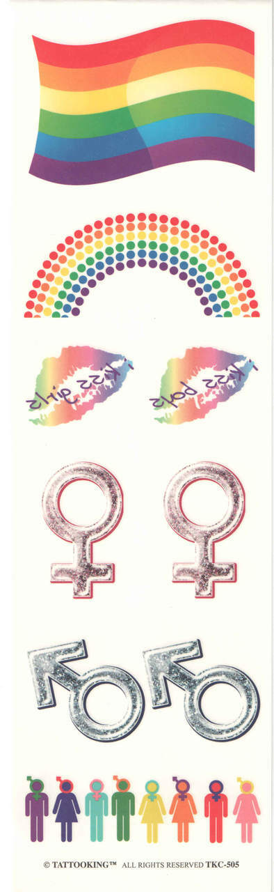 LGBTQ pride temporary tattoo set 
