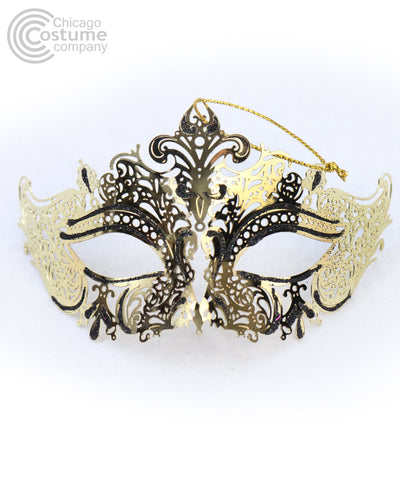 Mini 4" Mask Ornament gold