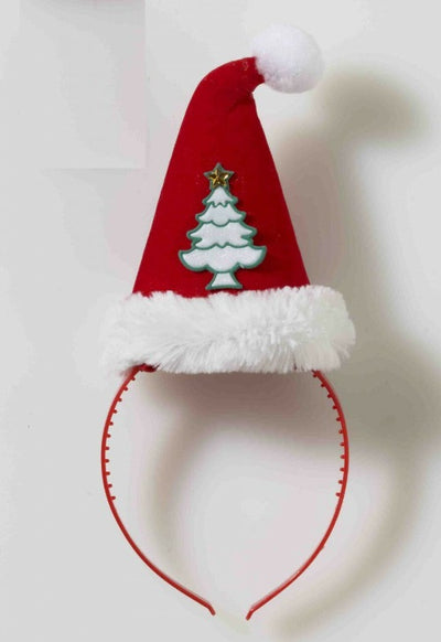 Mini Christmas Tree Santa Hat Headband