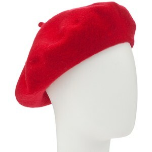 wool beret red