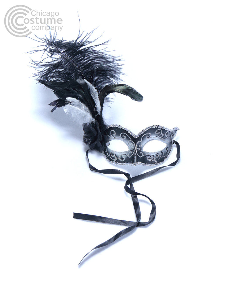Marilyn Black Silver Masquerade Eye Mask