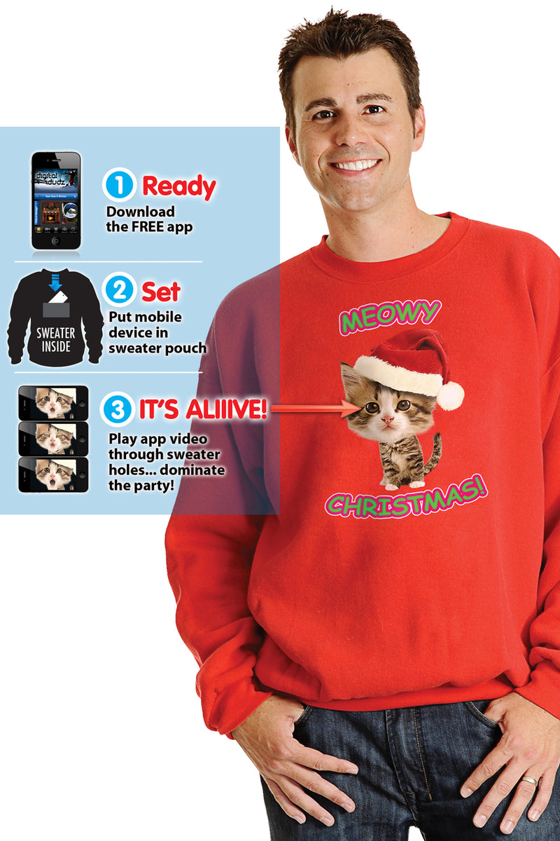 Caroling Kitty Ugly Christmas Sweater