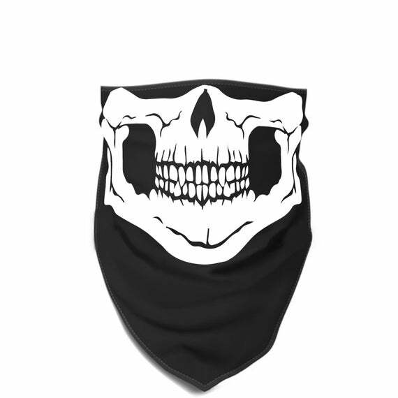 Black and Bone Bandana Mask
