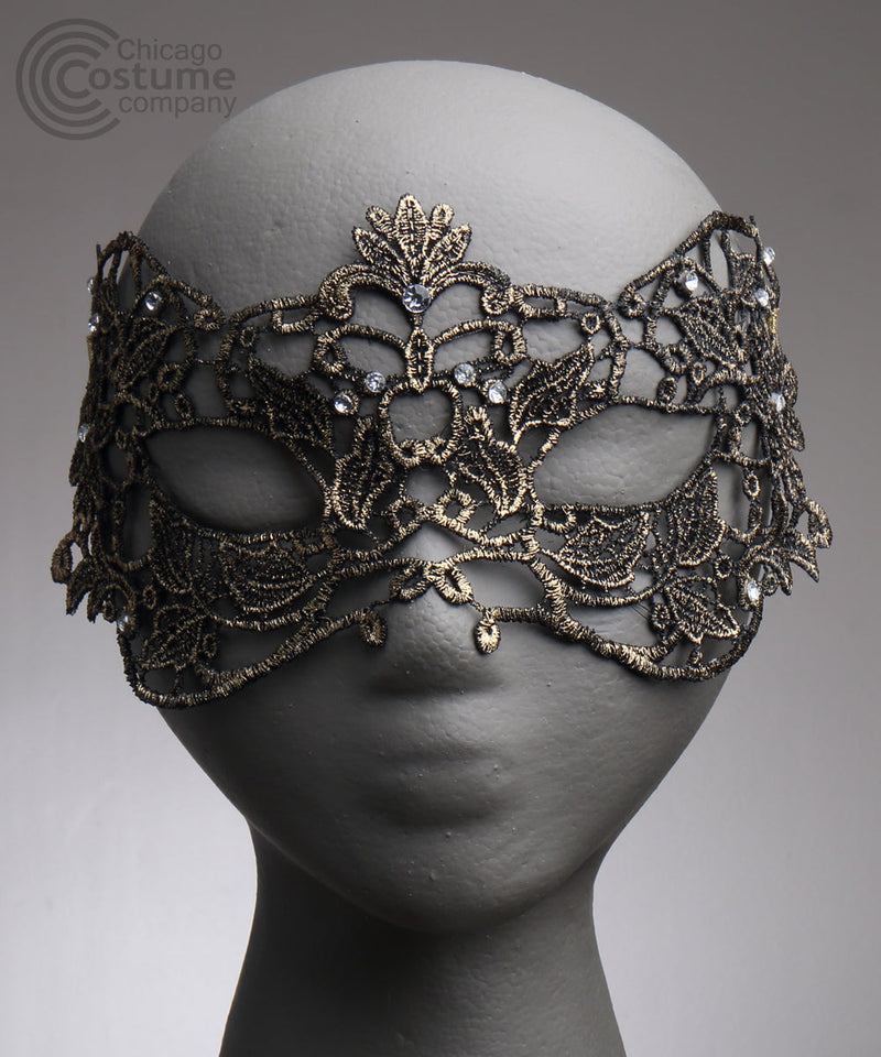 Viola Fabric Eye Mask-Gold