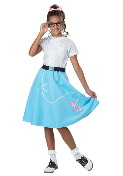 50's Child Blue Poodle Skirt