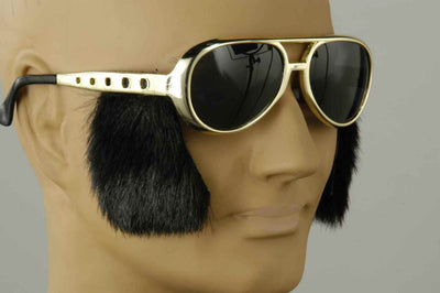 Rock and Roll Glasses with Sideburns