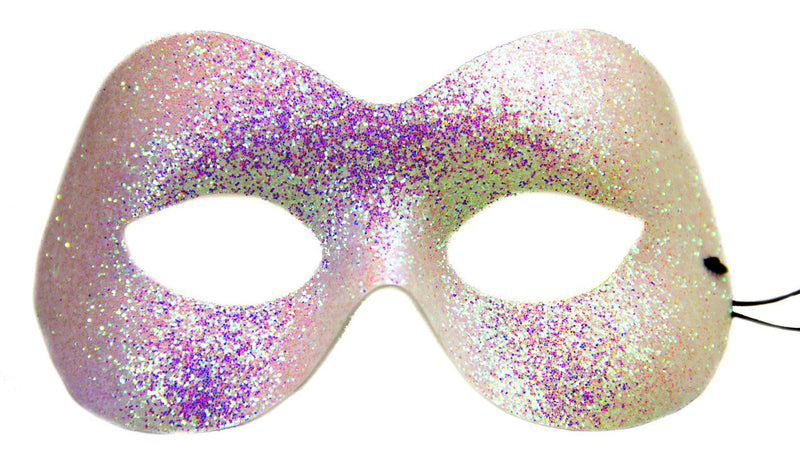 Neon Natalia Glitter Eye Mask - White