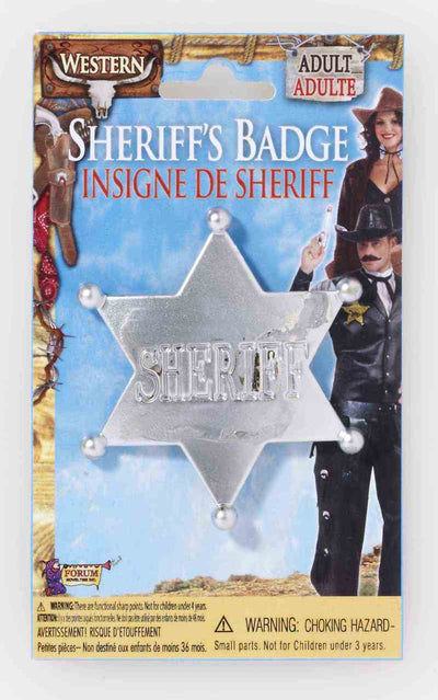 Wild Western Sheriff's Badge-Silver