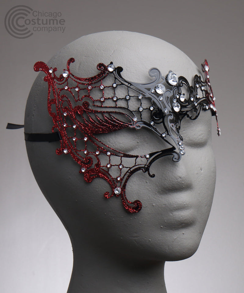 Paradise Metal Eye Mask Red Black