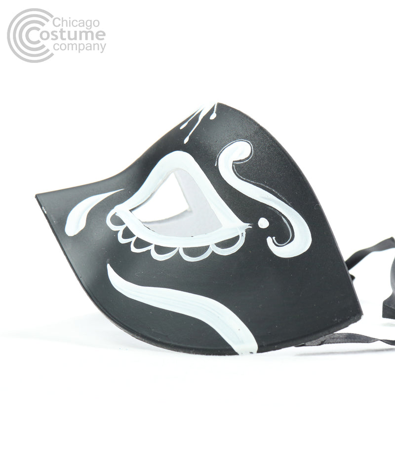 black white design masquerade mask