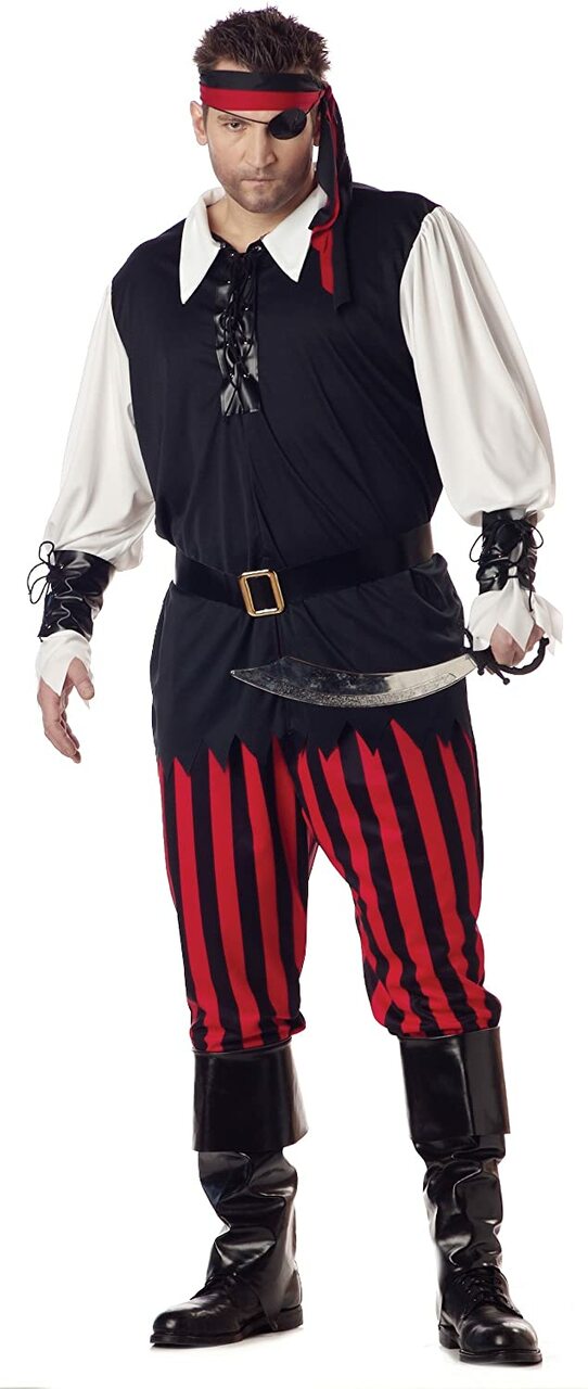 Cutthroat Pirate Mens Plus Size Costume