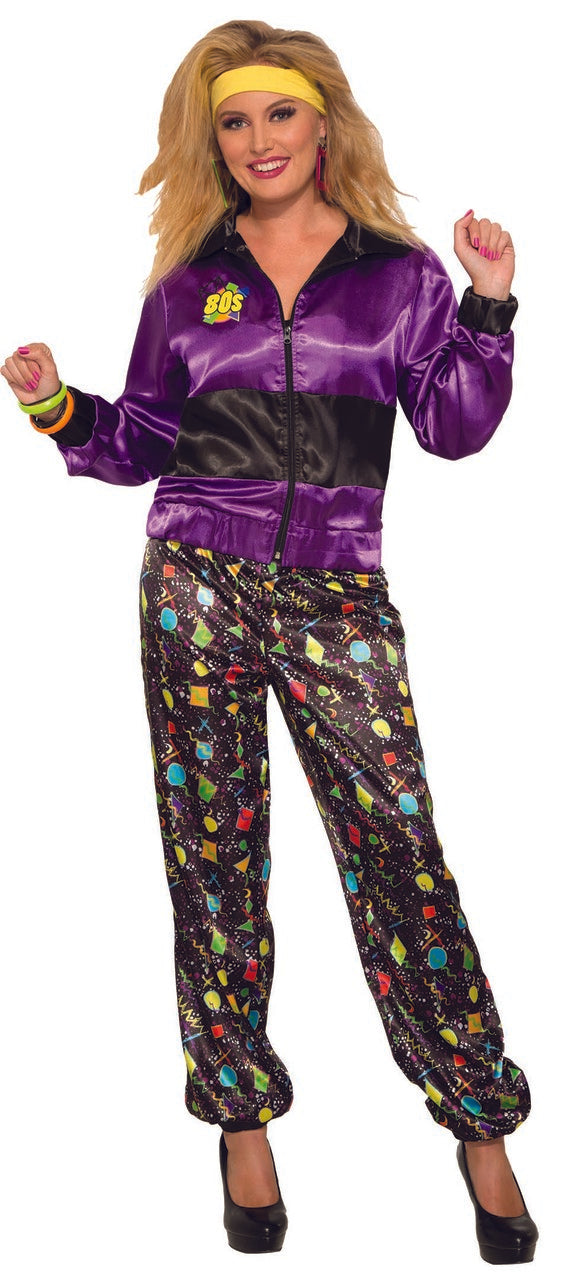 80s track suit workout outfit costume
