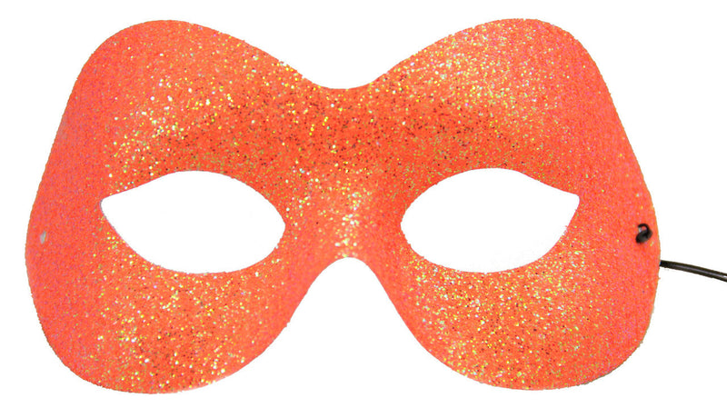 Neon Natalia Glitter Eye Mask - Orange