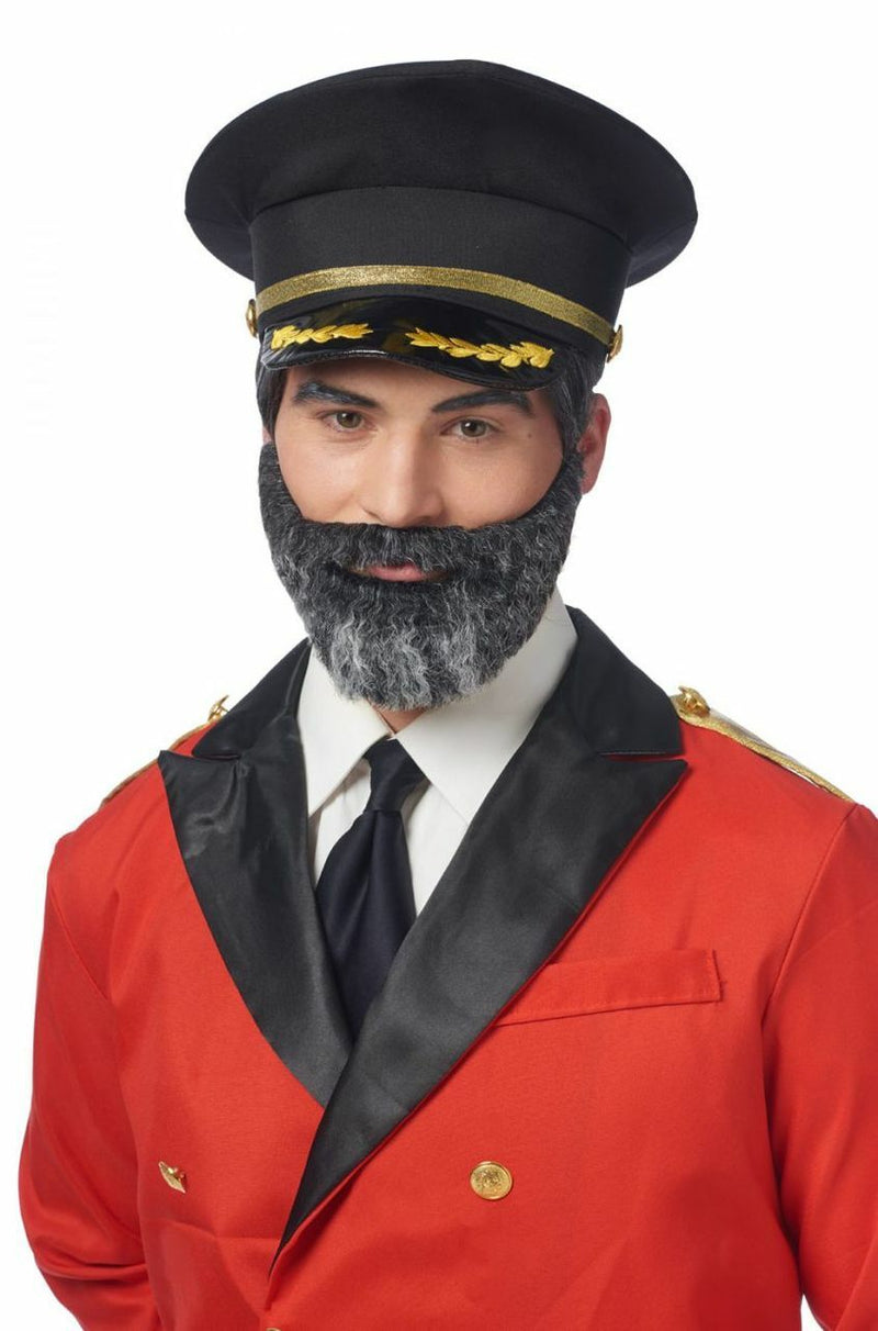 captain beard grey and black beard mustache