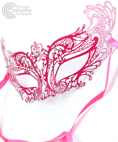 Yvon Metal Eye Mask-Dark Pink