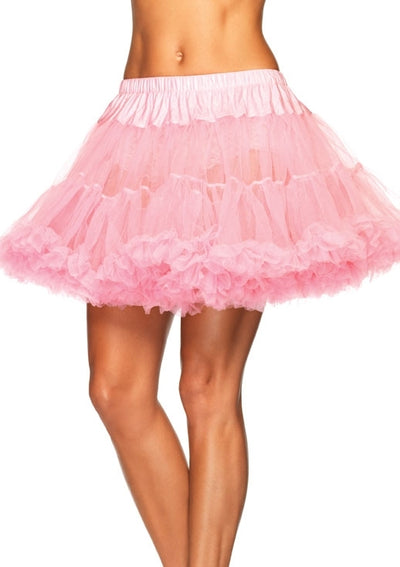 Plus Size Layered Tulle Petticoat-Pink