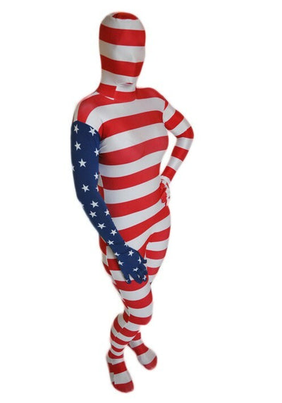 USA Flag Superfan Spandex Suit