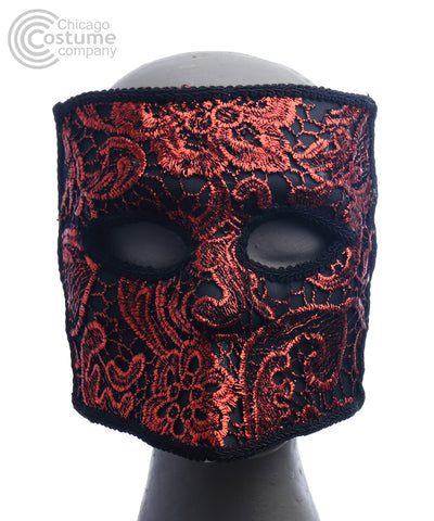 red black lace executioner masquerade mask
