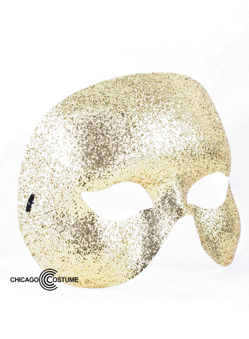 Masquerade Glitter Mask-Gold