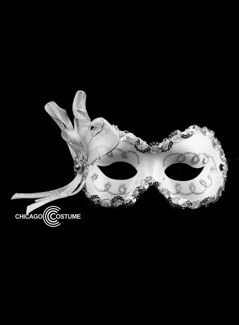 Angelina Eye Mask White/Silver