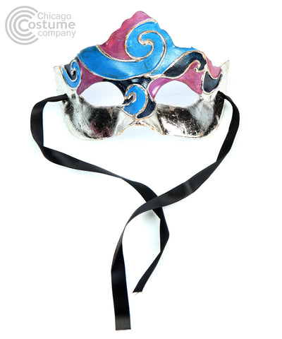 purple blue silver masquerade eye mask