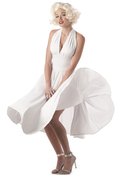 Deluxe Marilyn Monroe White Halter Dress