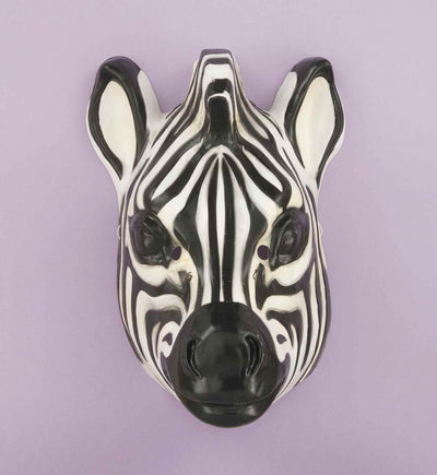 plastic zebra mask