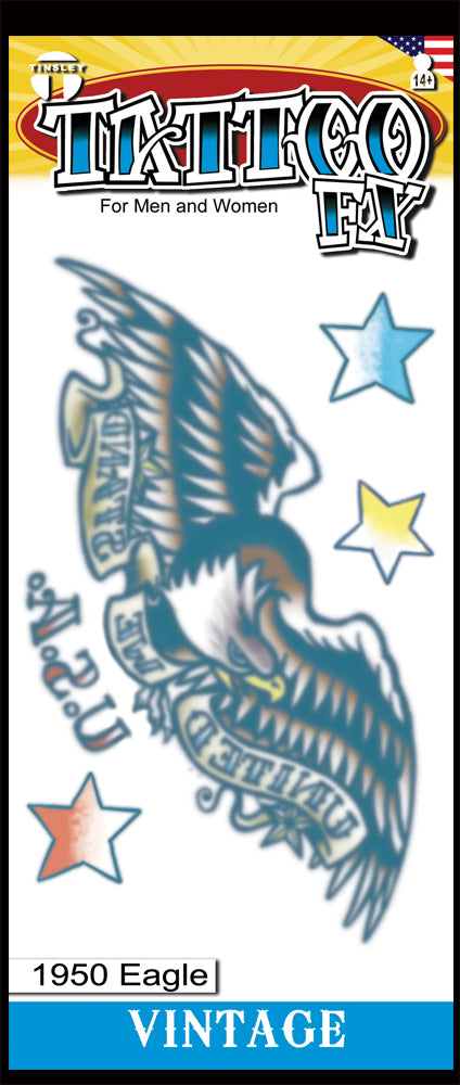 United We Stand Eagle – Vintage Temporary Tattoo