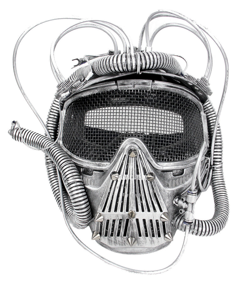 Mechanical Warrior Punk Mask - Silver