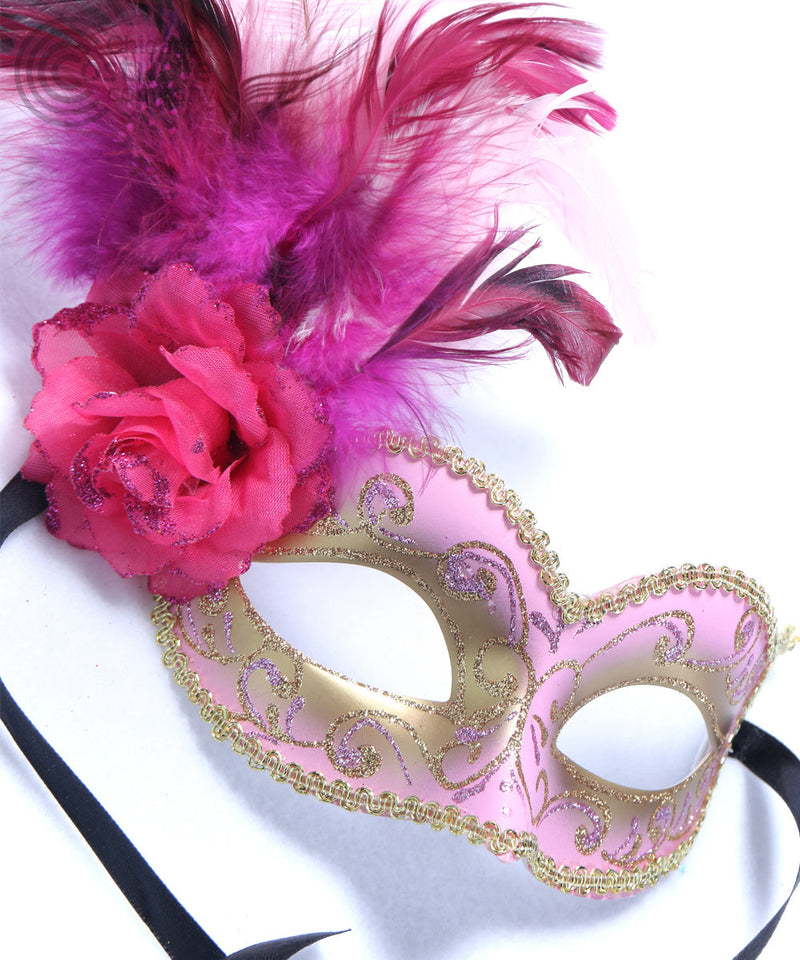 Marilyn Pink Gold Masquerade Eye Mask