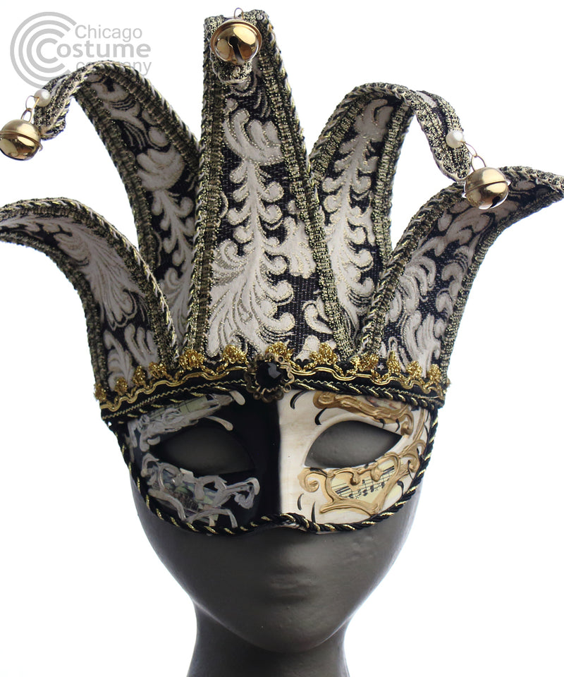 venetian jester masquerade mask