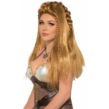 viking woman wig light brown blonde long braids