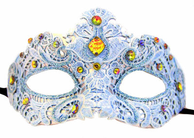 blue lace masquerade mask