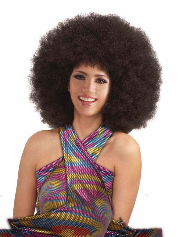 Large Brown afro wig unisex men and woman