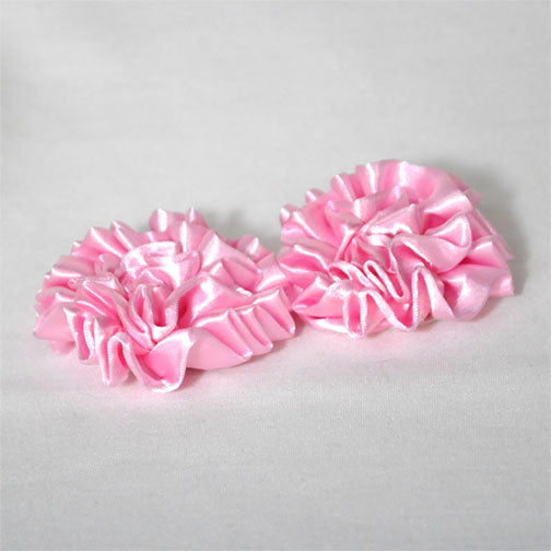 Light Pink Assorted 3in Silk Ribbon Flowers