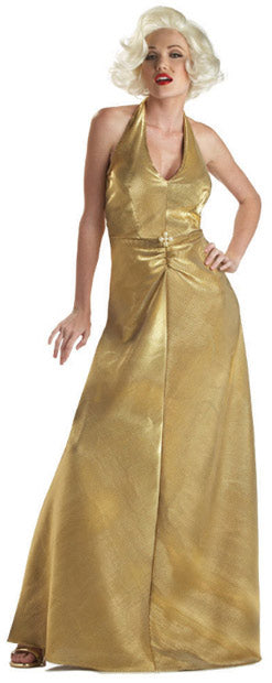 Golden Marilyn Monroe Dress Vintage Costume 1950s 1960s