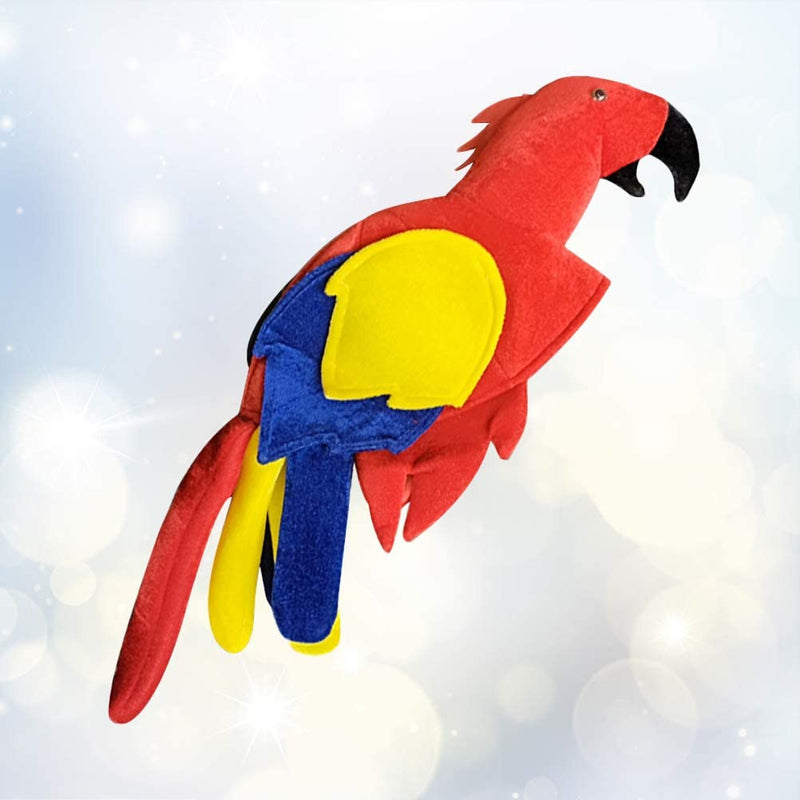 parrot hat pirate accessory red blue yellow