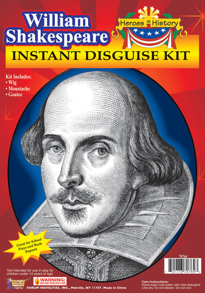 Heroes in History: William Shakespeare Instant Disguise Kit