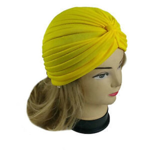 Turban Style Cap - Yellow