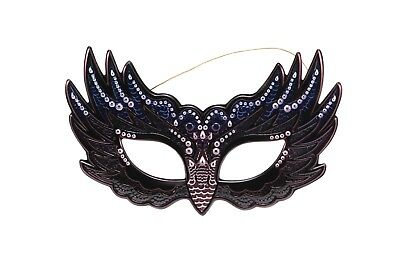 Sparkles Masquerade Half Mask raven