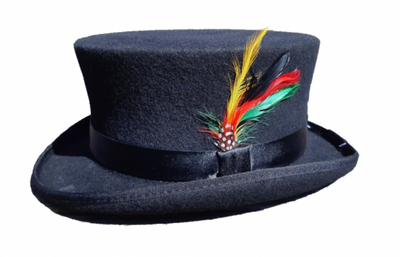 Black Semi-Bell Top Hat